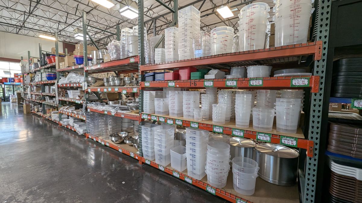 Aisle and supplies inside Central Cash & Carry, photo 10