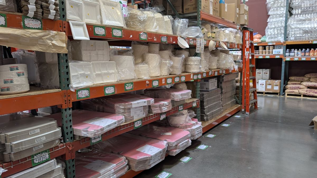 Aisle and supplies inside Central Cash & Carry, photo 12