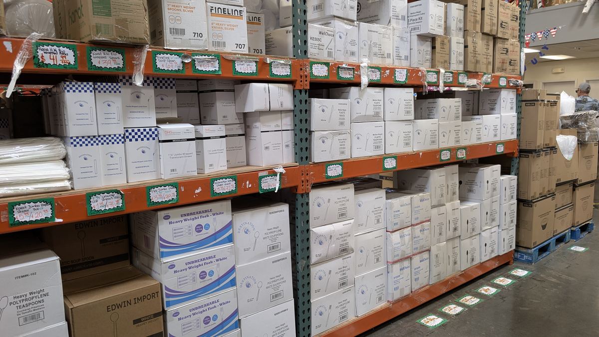 Aisle and supplies inside Central Cash & Carry, photo 13