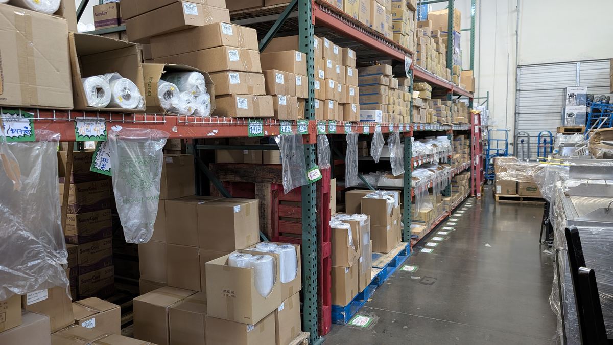 Aisle and supplies inside Central Cash & Carry, photo 20