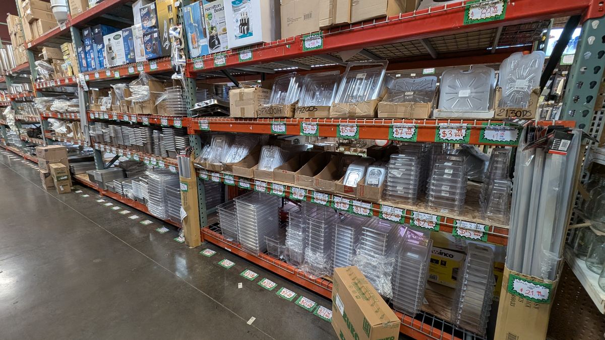 Aisle and supplies inside Central Cash & Carry, photo 27