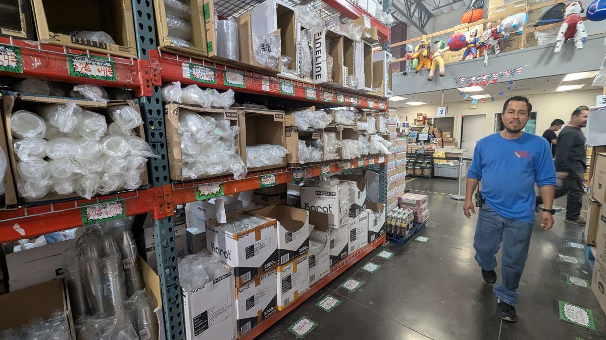 Aisle and supplies inside Central Cash & Carry, photo 33